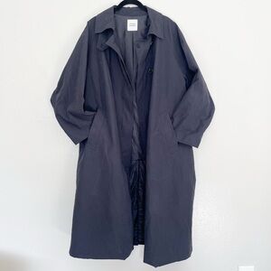 Studio Tomboy Black Lightweight Oversized Trench Coat